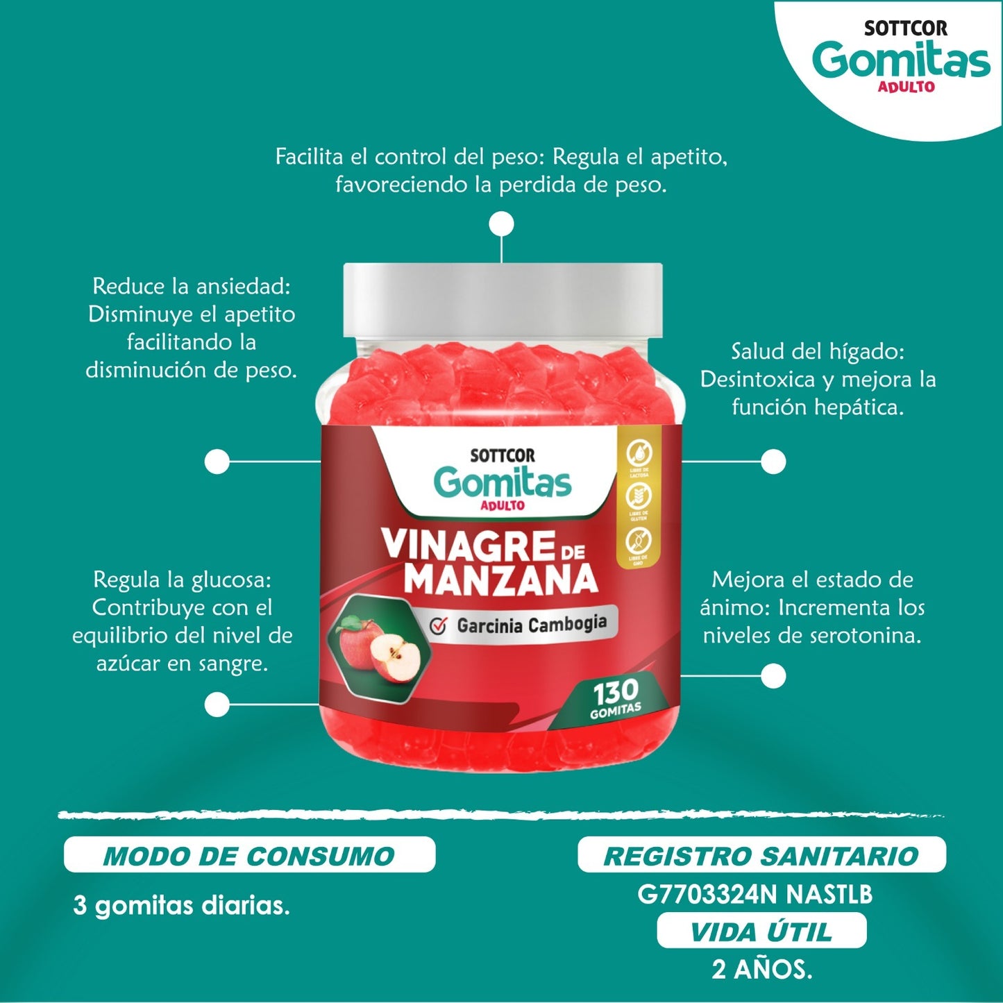 GOMITAS DE VINAGRE DE MANZANA